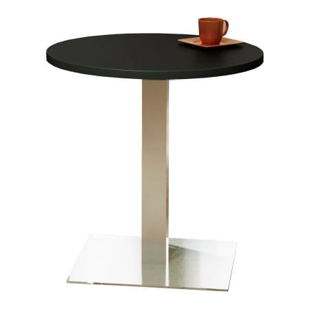 Safco Safco Bistro Series 30 Round Dining Height Restaurant Table W/Stainless Steel Base, Black CA30RLSTANT
